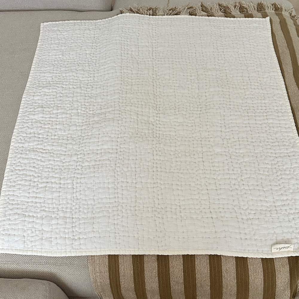 Pehr Baby White Quilted Blanket
